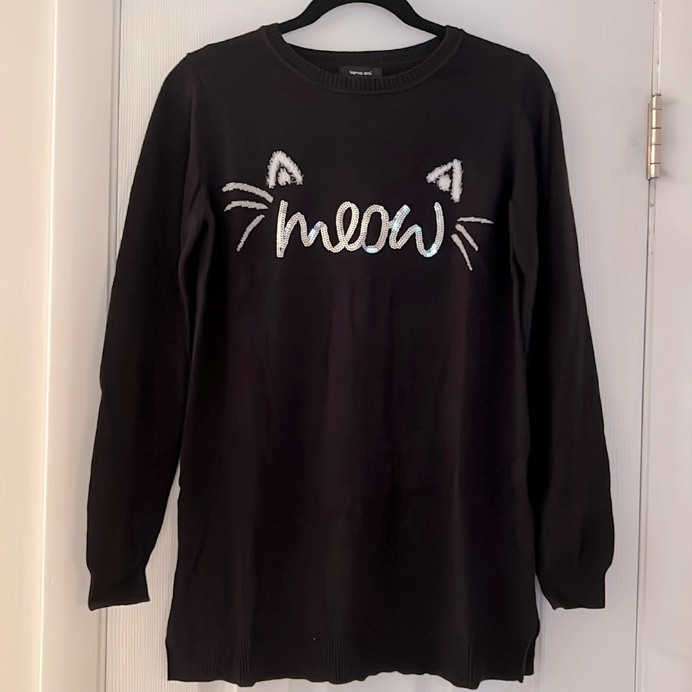 Verve Ami Black Cat Sweater